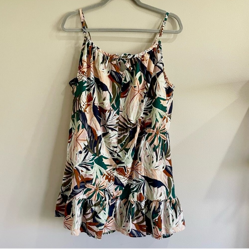 3/$20 APRICOT Tropical Cami Ruffle Dress - Picture 4 of 7